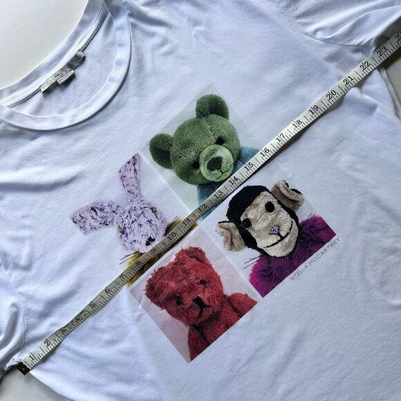 Stella McCartney 4-Square Stuffed Animal Crewneck Cotton T-Shirt Size 44 IT 8 US - Picture 8 of 16